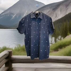 The North Face Baytrail‎ Geo Shirt Men XL Gorpcore Nautical Coastal Button Up